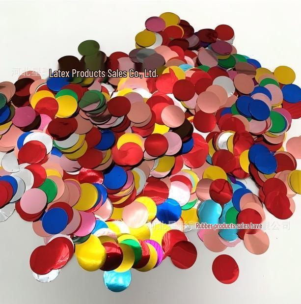 Colorful Transparent Confetti Balloon Filler - 1.5cm Round, 500g for Wedding Decor