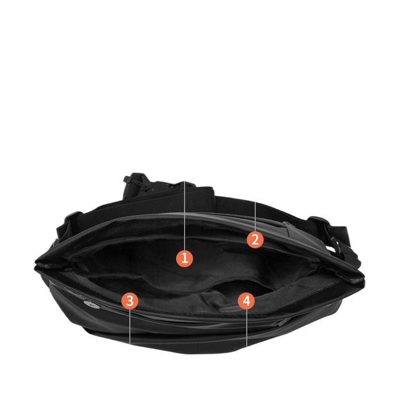 Men's Trendy Large Capacity Crossbody Bag with Magnetic Buckle for Single Shoulder or Motorcycle Riding