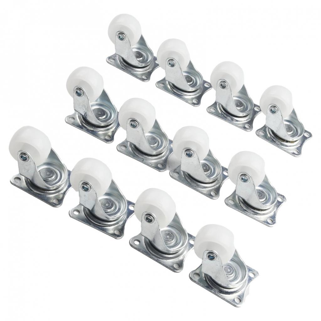 Swivel Casters Bearing Wheels Mount Ball White/silver