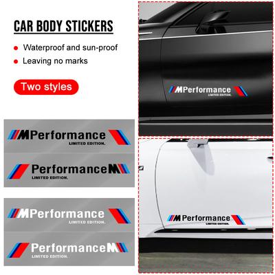 2 Stück Auto 3D Aufkleber Auto Seite Karosserie Sport Aufkleber Abziehbilder Für F10 F07 E90 E60 F30 E89 E85 E91 E92 X3 X4 X5 X6 1 3 5 7 Serie