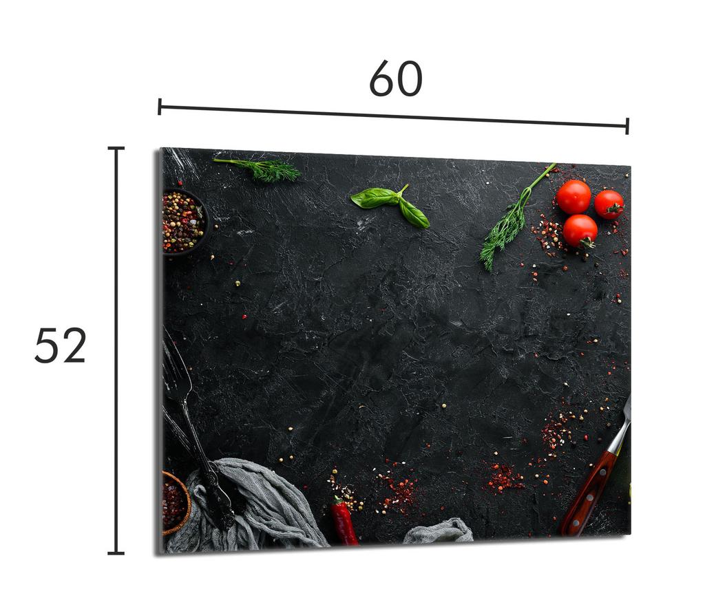 Szklana Płyta Ochronna Na Kuchenkę 60x52 Łupek