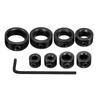 Drill Depth Stop Bit Collar Set Adjustable Positioner Limit Ring Allen Wrench Tighten The Stopper Set-Screws Woodworking Tool