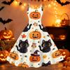 Womens Halloween Print Dress Spaghetti Strap Off Shoulder Punk Vintage Style Midi Dress Casual Party Dress