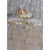 Nesting Table Gold Efes Wire 3 Piece