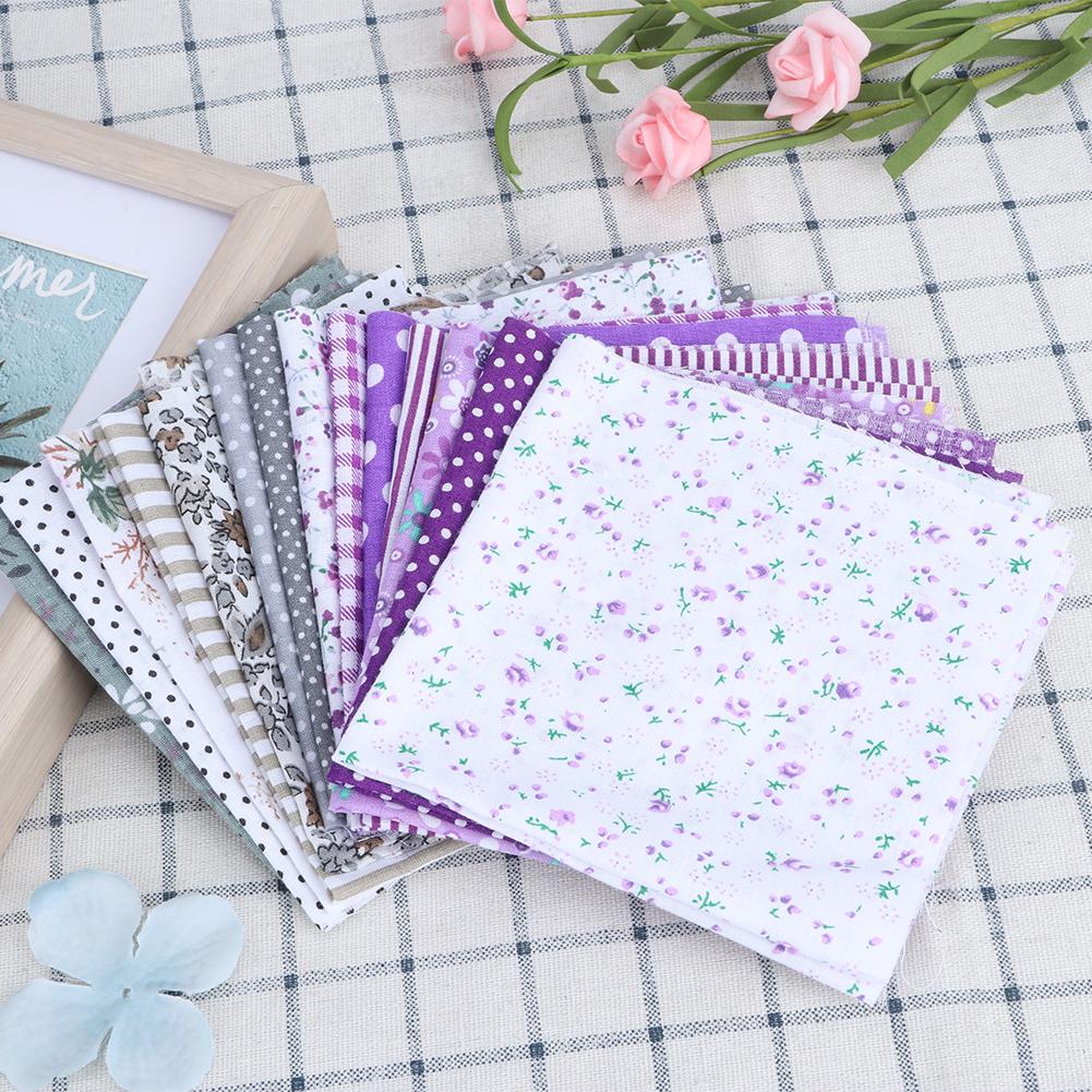 25x25cm 14Pcs Various Beautiful Printed Pattern Cotton Cloth Sewing Fabric DIY Material