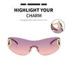 New Women'S Fashion Outdoor Street Photography Sunglasses Trendy Love Decorative Sun Glasses  Spicy Girl Glasses Uv400Eyewear