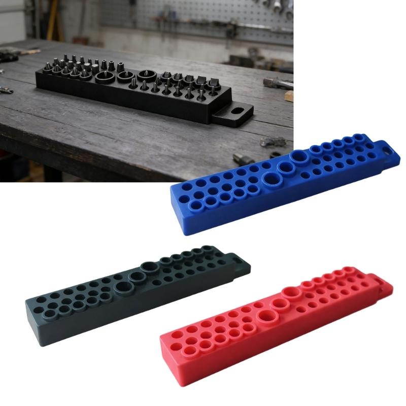 39 Hole Screwdriver Accessory Holders for 1/4Inch Hexagonal Bit Toolbox Organization Storage Solution