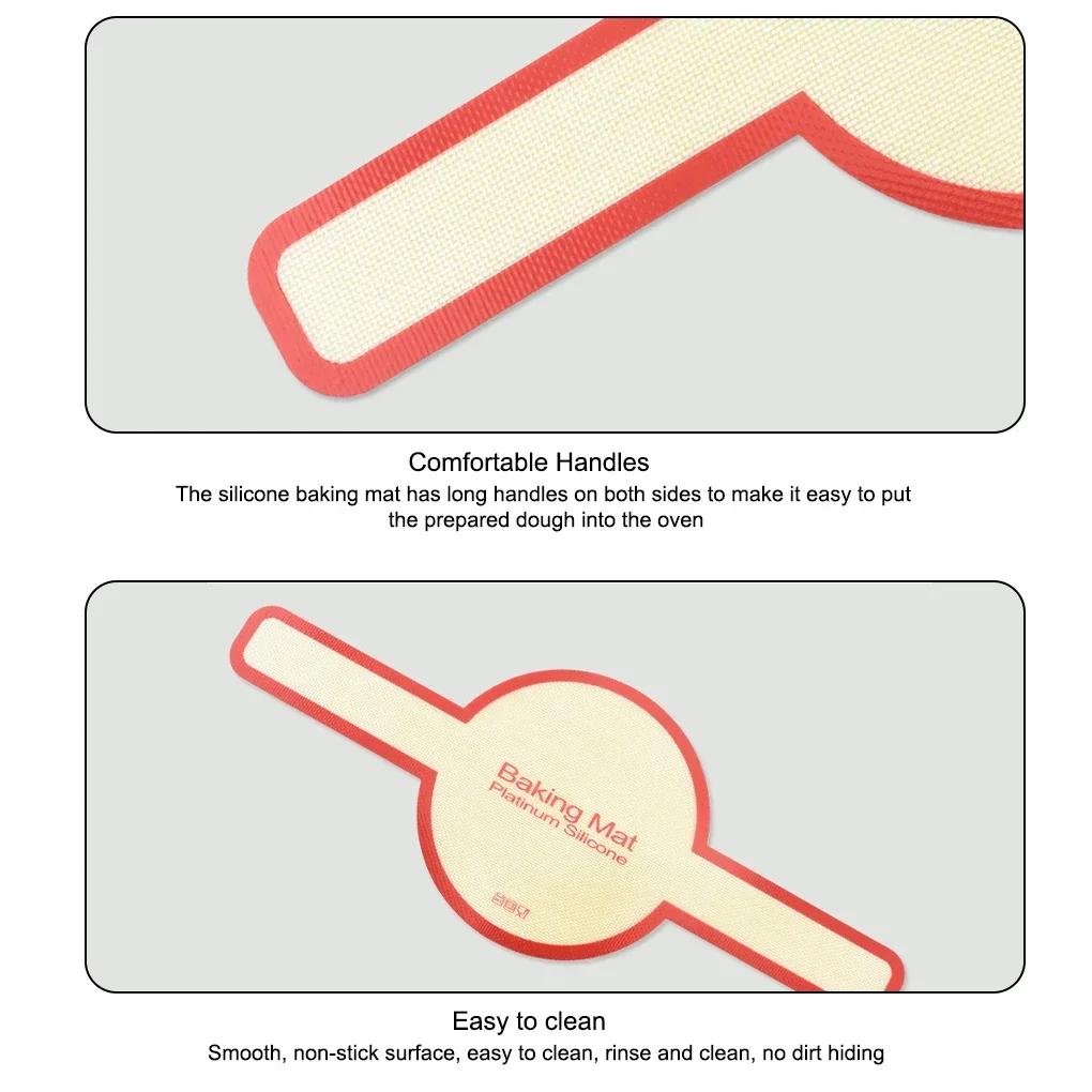 Non-stick Heat-resisting Colorful Silicone Baking Mat for Pastry Dough Rolling, Bakery Oven Pad, Bakeware Kitchen Tools Gadgets