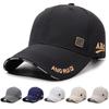 Men'S Breathable Baseball Cap Summer New Style Embroidered Letter Outdoor Casual Sun Protection Hat Duckbill Cap Polyester