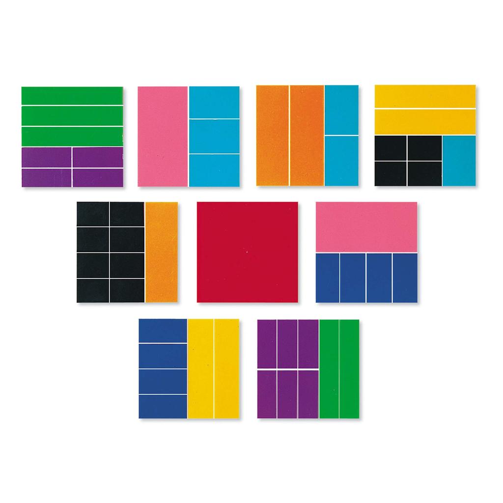 Learning Resources Rainbow Squares Fraction Learning Rainbow Squares LER 0619 Fraction(R)