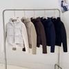 Autumn and winter new European and American style short hooded cotton-padded jacket high waist jacket light and thin hooded splicing jacket cotton-pad