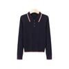 Old Money Style Long Sleeve Polo Collar Knitwear - Versatile Fashion Top