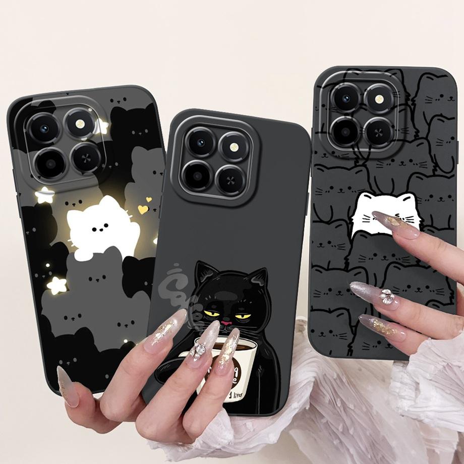 For Honor X6c Case New Fashion Cartoon Luxury Girly Painting Funda For Huawei Honor X6C X6 C X 6C Cover Matte Liquid Silicone