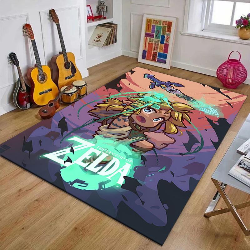 Game Zelda Printed Area Rug Carpet for Bedroom Living Room Home Decor Rugs Mat Non Slip Mat Rug for Bedside
