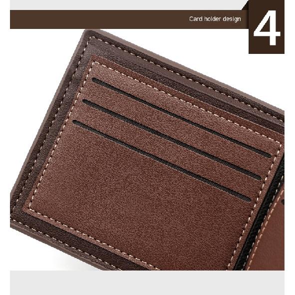 Men'S Wallet Black/Brown/Coffee Business Card Holder Case Male Short Purse PU Leather Money Bag For Men Credit Card Wallet