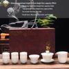 Mutton-Fat Jade Ceramic Kung Fu Tea Set