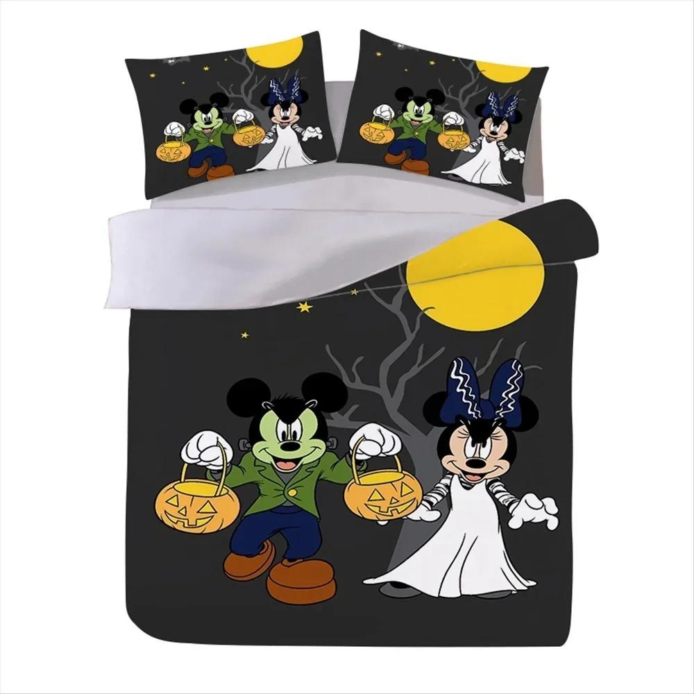 Mickey Mouse Bedding Set Mickey Minnie Duvet Cover Cute Printed Cartoon Quilt Duvet Cover Set for Children Adult Boys Gir