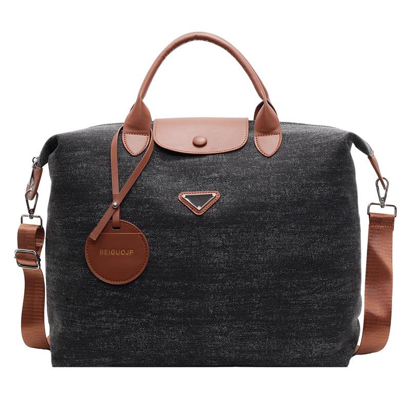 Personalized leisure design Large capacity dry and wet separation Denim hand bag Household goods Storage luggage bag