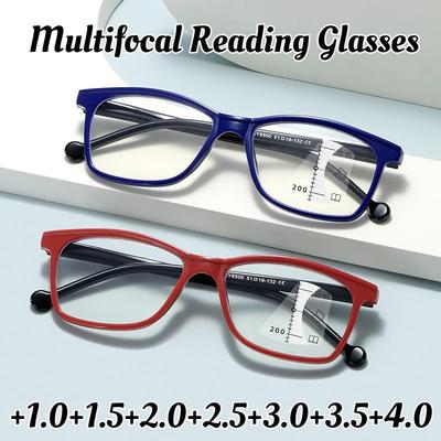 Herren Neue Progressive Multifokale Lesebrille Blaulichtfilter Weitsichtigkeitsbrille Herren- und Damen-Neue Retro-Lesebrille