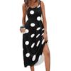 Women's Polka Dot Print Short Sleeve Midi Dress with Pockets for Beach Vacation and Casual Summer Wear