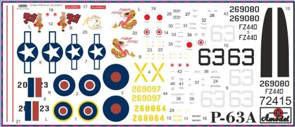 A Model American Bell King Cobra Plastic Model AM72415 1/72 P-63A