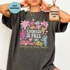 Comfort Colors Boho Floral Kindness Tee, Mental Health Awareness Motivation Shirt