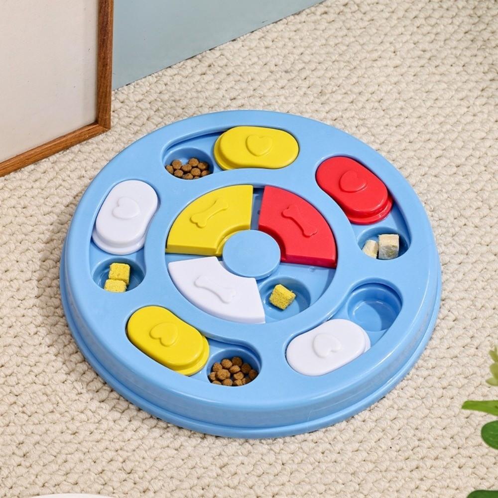 Funny Non-slip Dog Puzzle Anti Choking Food Hiding Slow Feeder Bowl Plastic Slow Eating IQ Food Dispenser Training