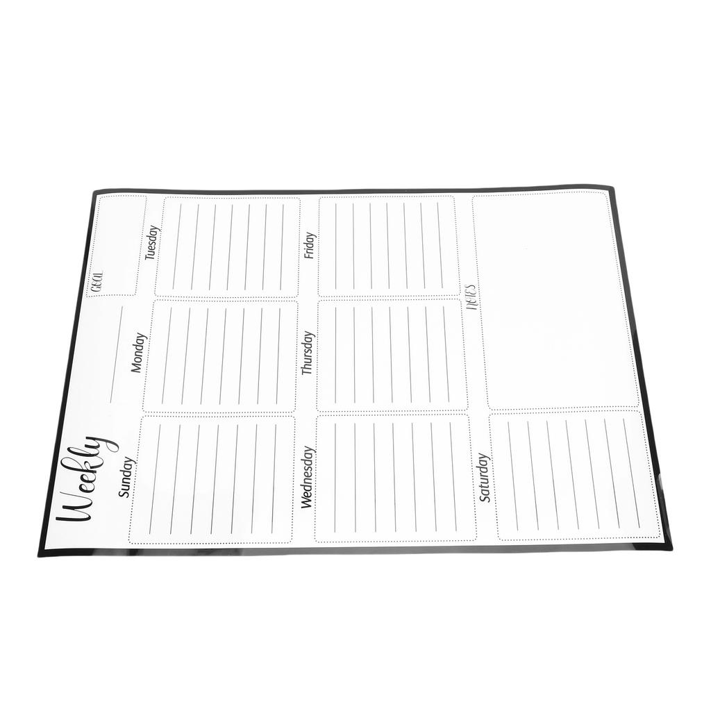 Magnet Weekly Planner Dry Erase Whiteboard Vertical To Do List Sheet for Home Office Classroom Stainless Steel Fridge
