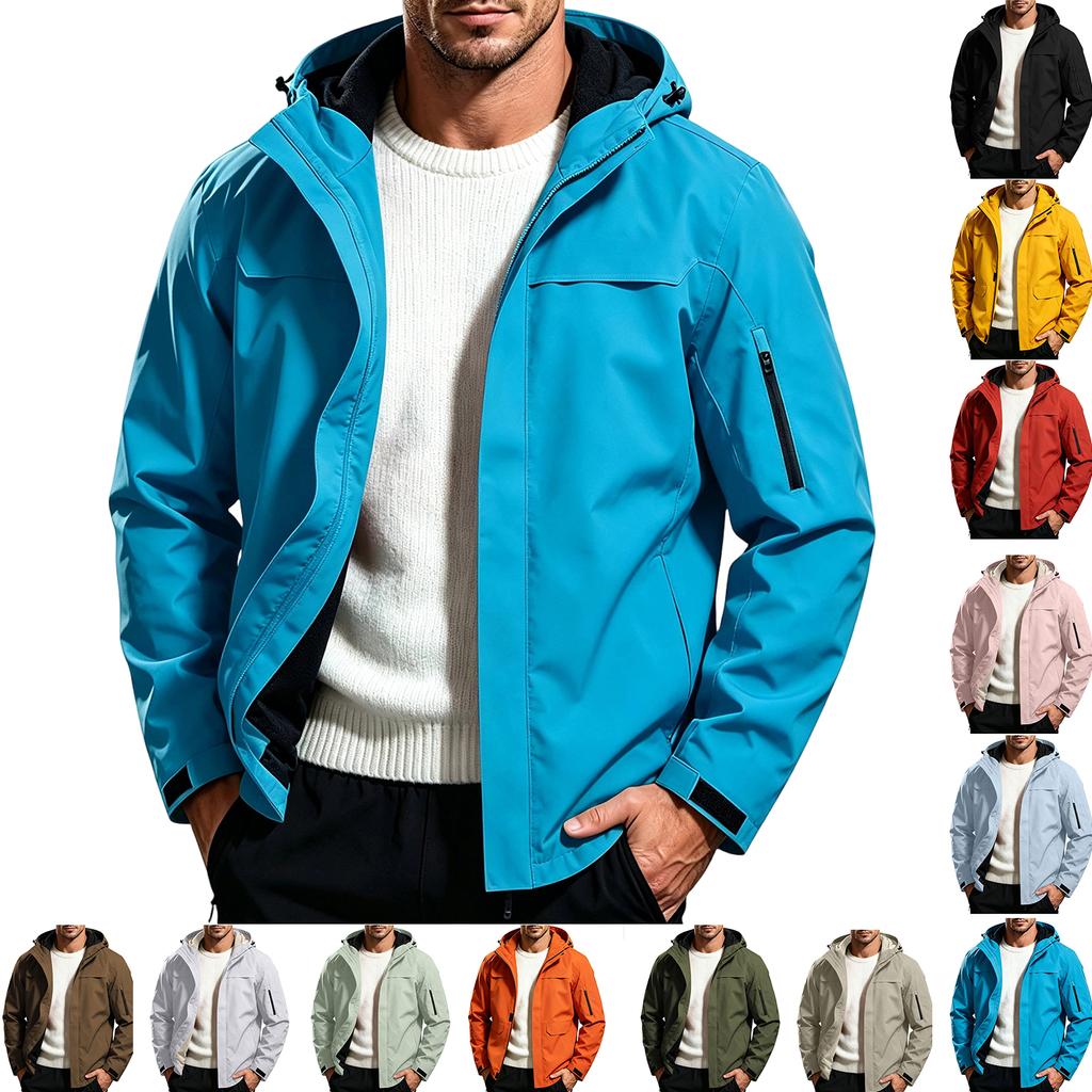 Men's Windproof Breathable Hiking Jacket for Spring and Fall Outdoor Adventures