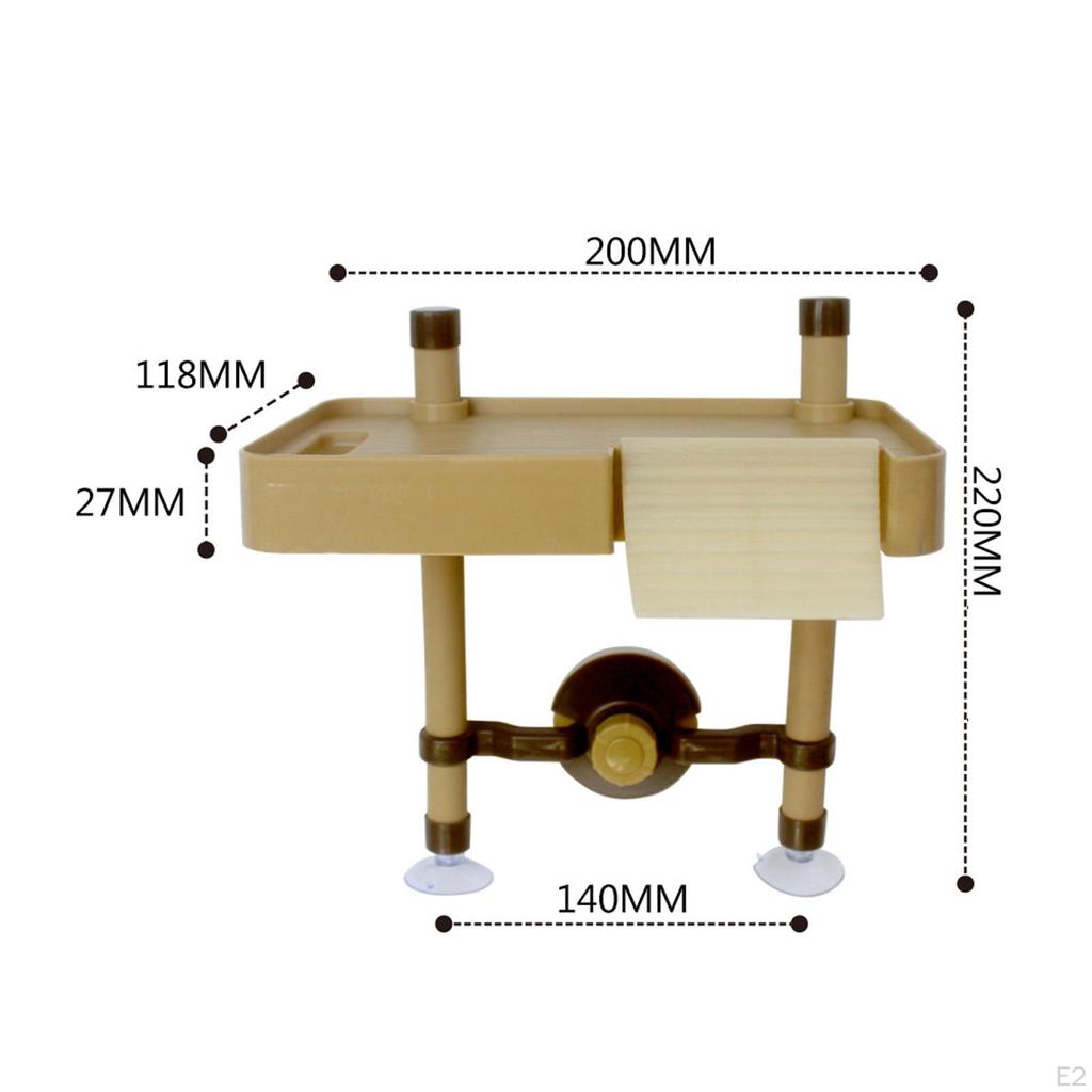 Large Turtle Basking Platform Floating Island W/ Suction Cup Ladder Tortoise Habitat Resting Terrace