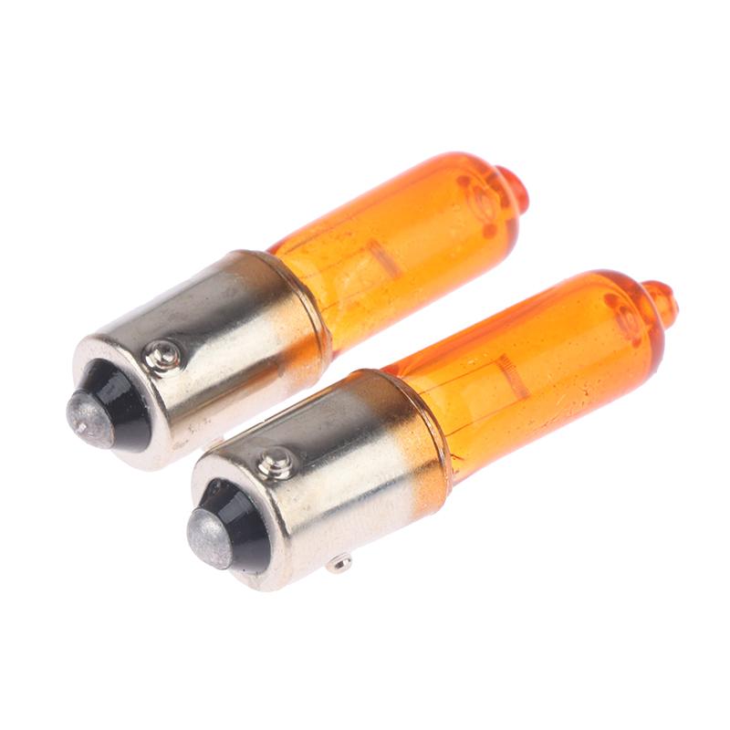 2Pcs Amber Light Bulbs Universal 12V 21W Auto Car Motorcycle Motorbike Scooter Mini Miniature Indicator