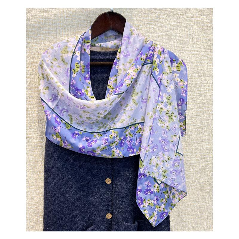 140*35cm Women Spring Summer Autumn Mulberry Silk Scarf Ribbons Shawl Long Scarf Neckerchief