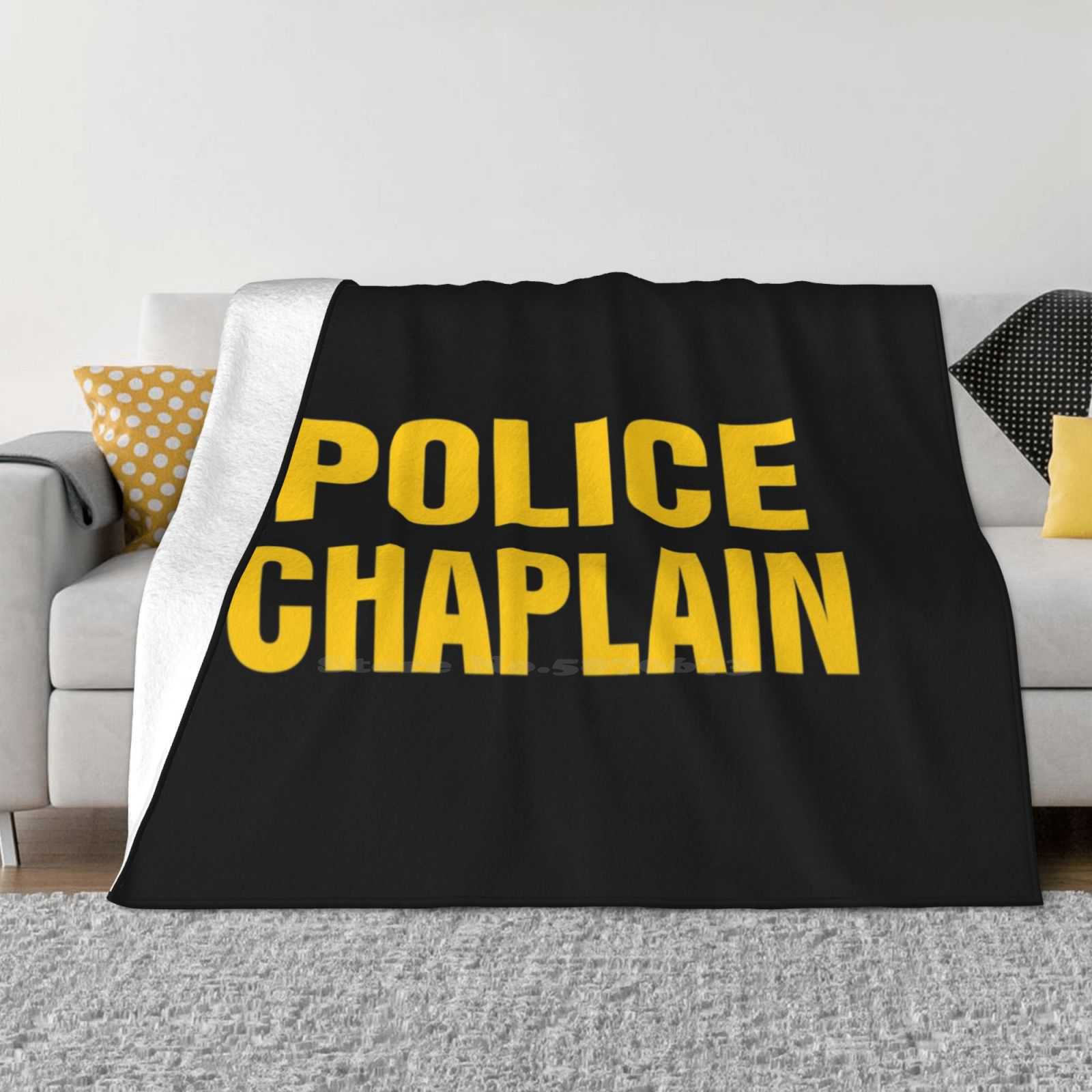 Police Chaplain Top Quality Comfortable Bed Sofa Soft Blanket Police Chaplain Law Enforcement Police Officer Cop Bible State 30x40in
