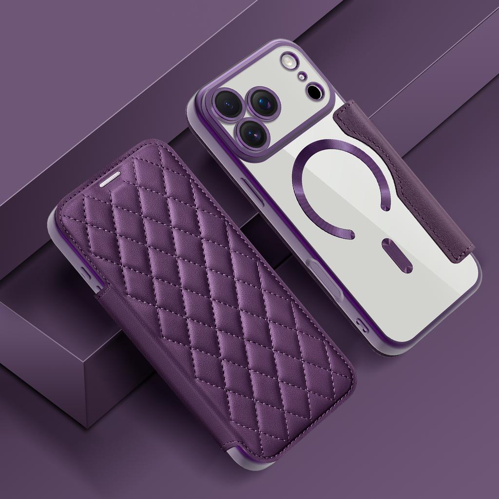 Magnetic Wallet Leather Phone Case For iPhone 17 Air 17Pro Max 15 Pro Max 16 Plus 13 12 11 Wireless Charging Flip Cover Magsafe Card Holder