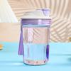 500ML Coffee Cup Plastic Mini Water Bottle Outdoors Portable Car Drinking Cup Transparent Leakproof Drink Bottle