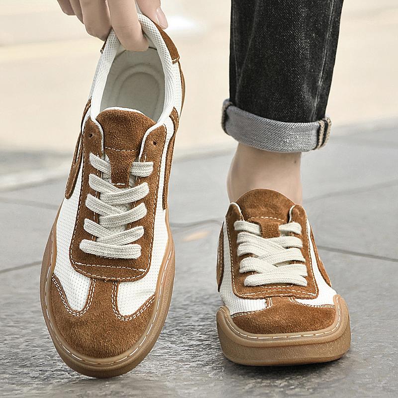 Fashion 2025 Men's Breathable Mesh Running Shoes Lightweight Walking Sneakers Comfortable Lace-up Sports Shoes for Men All-match Flats