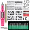Mini Electric Nail Drill USB Rechargeable Portable Cuticle Pusher Polisher Pen Manicure File Kit