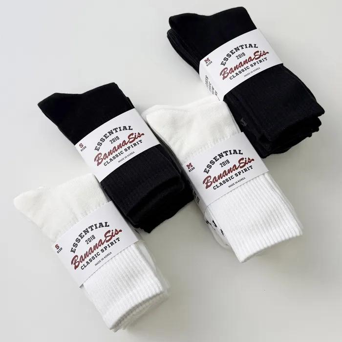 [Banana Sisters/26SS] High Five 5 Days Basic Socks 5 Pairs