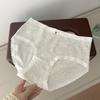 Women's Spring and Autumn Cotton Antibacterial Crotch 5a Antibacterial No Trace Middle Waist Triangle Briefs
