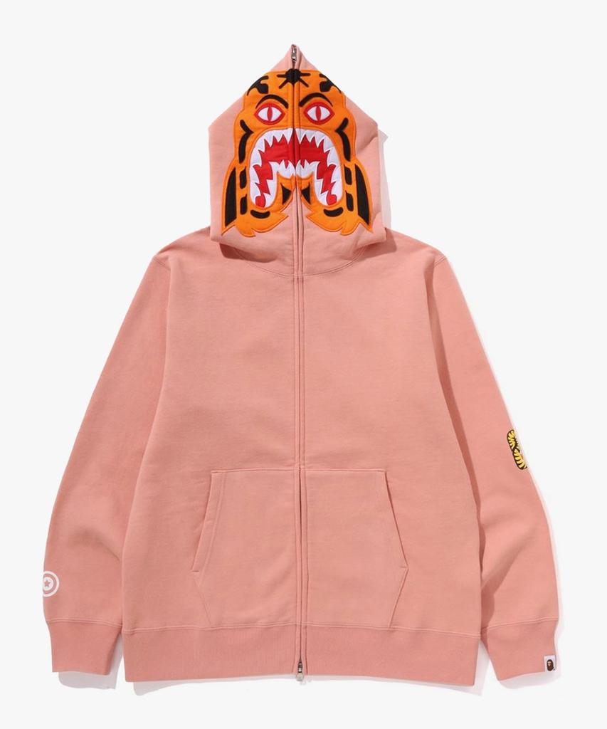 Bape Tiger Full Zip Hoodie (M) Pink