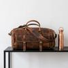 Genuine Leather Travel Duffel Bag Weekend Luggage Buffalo Leather Duffle Bag