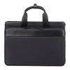 Jeffery Brand Logo Zipper Closure Fabric And Leather Briefcase Men Briefcase Navy-Blue QY641003