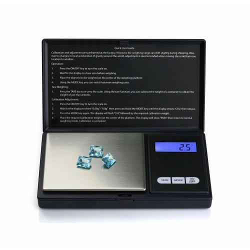 QBeau Portable Digital Scale with Tare Function, 0.01g-500g Precision Scale, Commercial Use (Japanese Instruction Manual Included)