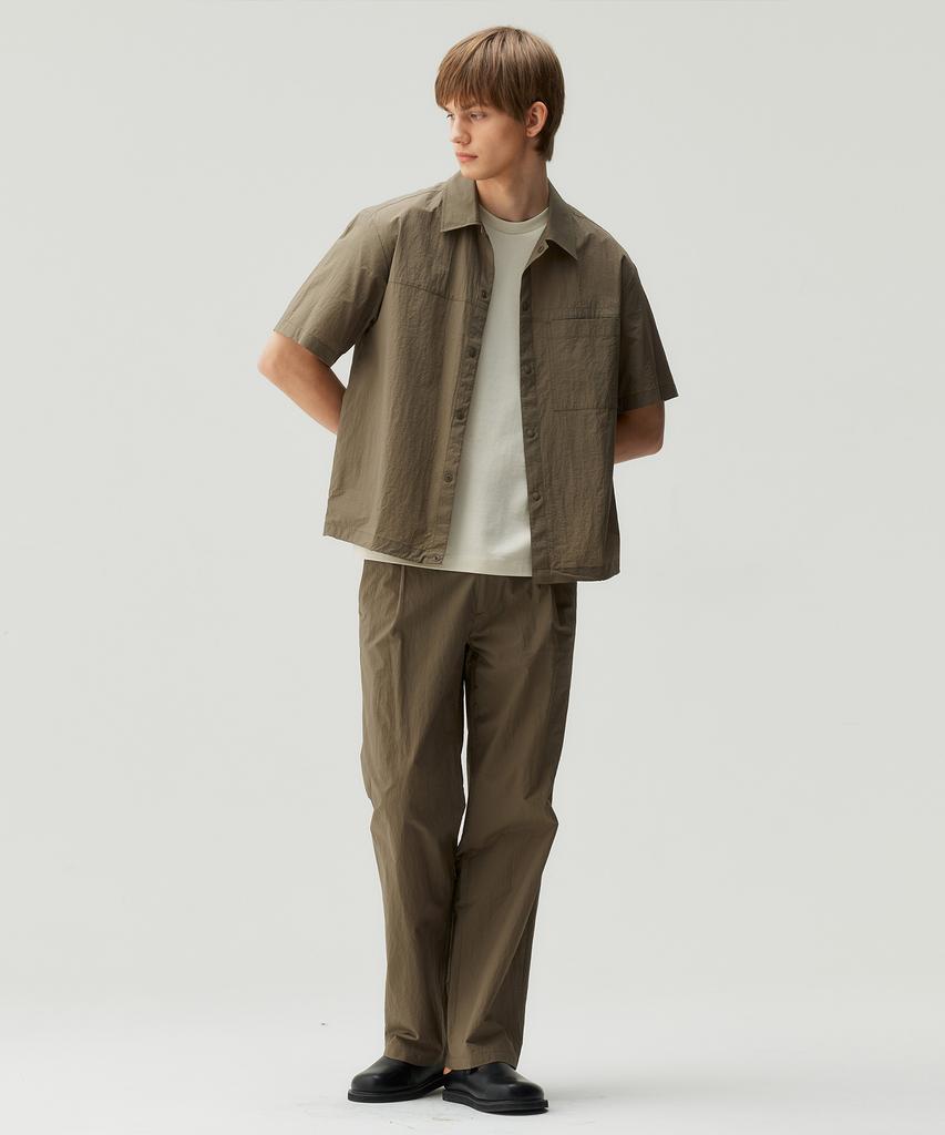 MINDBRIDGE [All Day Cool] Wide One-Pleat Full Elastic Waist Pants - 2 Colors
