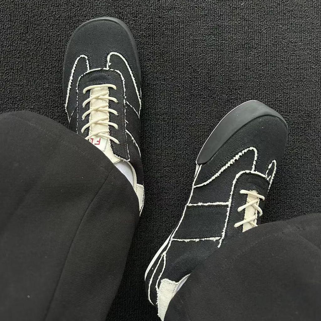 Men'S And Women'S Canvas Shoes Round Head Commuting Flat Baseplate Shoes Lace-Up Comfortable Casual Men'S Shoes Retro Shoes Versatile