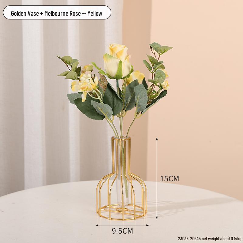 Minimalist Transparent Glass Vase for Creative Flower Arrangements In Living or Dining Rooms