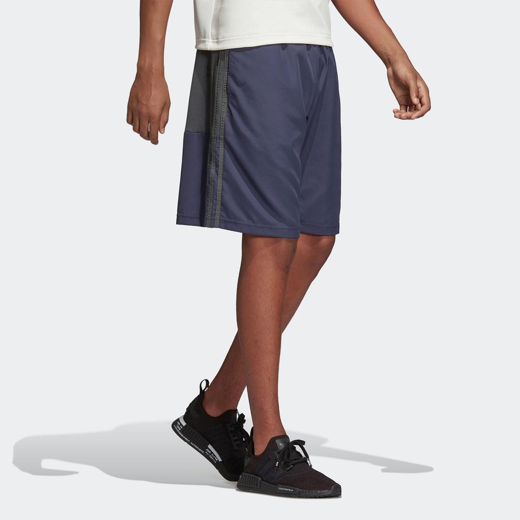 Adidas Originals Color Block Design Lace-Up Patchwork Shorts Men Shorts Blue DV1973