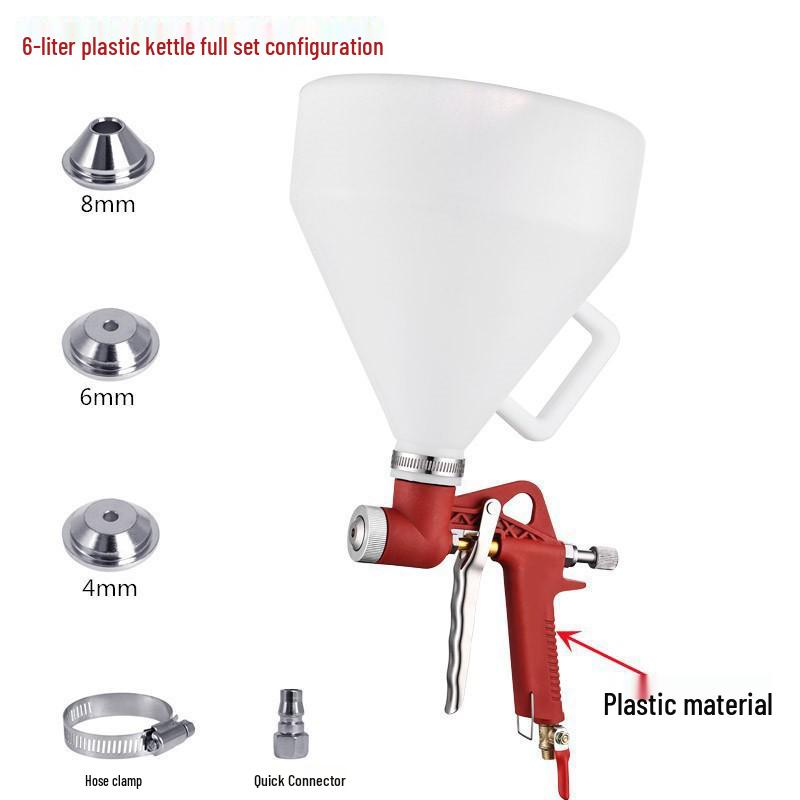 Elastic Texture King 3L Red Spray Gun for Exterior Wall Paint and Cement Mortar