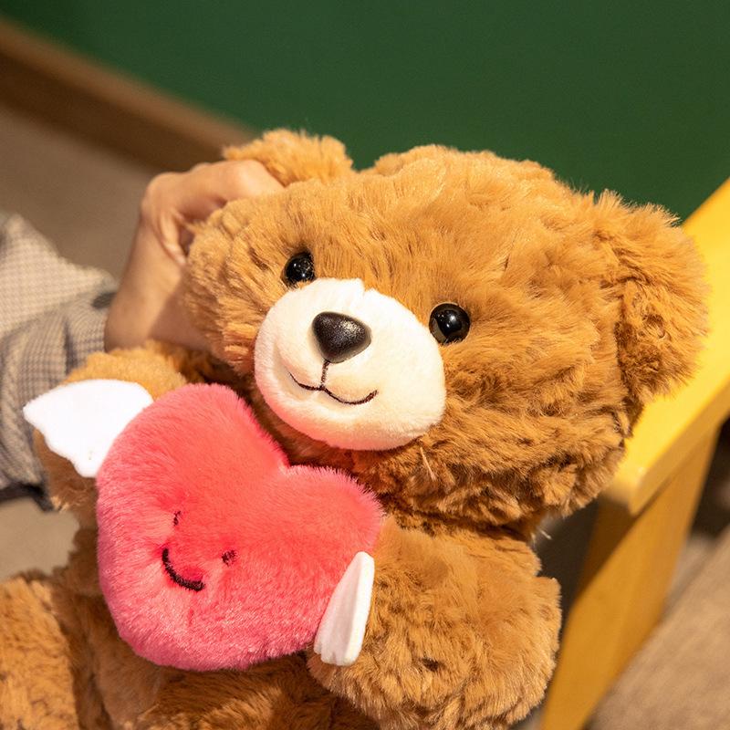 Heart Hug Bear Doll Plush Toy Teddy Bear Ragdoll Doll Sleeping Pillow Valentine's Day Gift Female