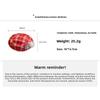 Atmospheric Red Grids Pattern Hat Hairpin Fall and Wintersweetfashion Duckbill Clip